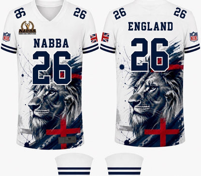 NABBA England NFL-Style T-Shirt – 2026 Rebrand Edition